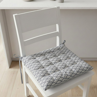 Galette de chaise Origami gris - MT - Mondial Tissus