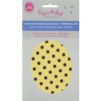 Thermocollant genou/coude jaune pois noirs - Frou Frou - Mondial Tissus