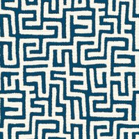 Tissu jacquard Kasaï bleu 140cm - Mondial Tissus