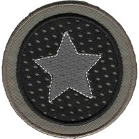 Écusson bouton étoile gris - Mondial Tissus
