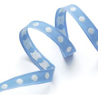 Galon pois brodé bleu 10mm - Frou Frou - Mondial Tissus