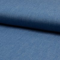 Tissu chambray coton bleu délavé - Mondial Tissus