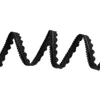 Galon lézarde brillant noir 11 mm - Mondial Tissus