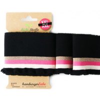 Poignet bord-côte bio cuff me Frill rose - Albstoffe - Albstoffe - Mondial Tissus