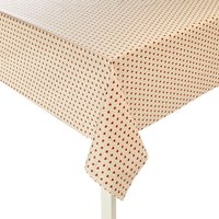 Cretonne enduite imprimee mini coeur ecru - Mondial Tissus