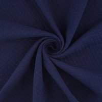 Tissu jersey Jerry matelassé coton bleu marine - Mondial Tissus