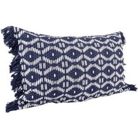 Housse de coussin ethnique bleu 30x50cm - MT - Mondial Tissus