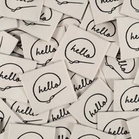Étiquettes tissées Hello x5 - IKATEE - Mondial Tissus