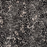 Tissu satin de coton stretch imprimé pois abstraits noir - Mondial Tissus