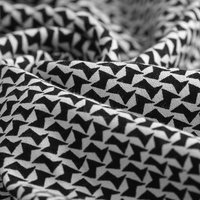 Tissu crêpe viscose géométrique noir et blanc - MT - Mondial Tissus