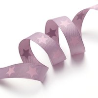 Ruban gros grain étoilé rose clair 16 mm - Frou Frou - Mondial Tissus