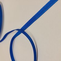 Ruban souple polyester strié 6mm bleu roi - Mondial Tissus