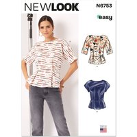 Patron New Look N° 6753 top femme - Newlook - Mondial Tissus