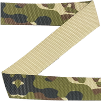 Polysangle sublimée camouflage sur grège 30mm - Mondial Tissus