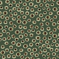 Tissu bengaline viscose super stretch imprimé pois flous vert - Mondial Tissus