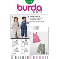 Patron Burda 9772 Kids Pantalon et jupe de 6 mois à 3 ans - Burda - Mondial Tissus
