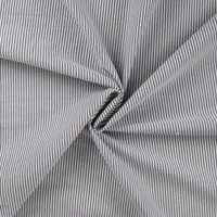 Tissu seersucker imprimé rayé bleu marine et blanc - Mondial Tissus