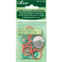 Marqueur de maille vert et orange assortiment x20 - Clover - Clover - Mondial Tissus