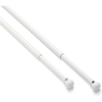 2 tringles blanches 30-50 cm embouts boule - Mondial Tissus