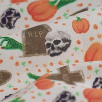 Tissu cretonne coton cimetière blanc - MT - Mondial Tissus