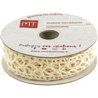 Bobine ruban dentelle écrue 14 mm - MT - Mondial Tissus