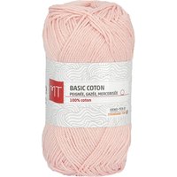 Pelote de fil à tricoter MT Basic coton rose layette - MT - Mondial Tissus