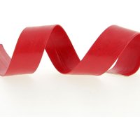 Biais simili cuir rouge 20 mm - Mondial Tissus