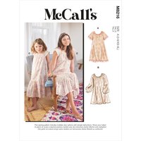 Patron McCall's 8216 - Robe Femme et Enfant ample, encolure froncée du 34 au 52 et 3 à 8 ans - McCall's - Mondial Tissus