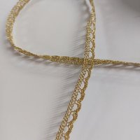 Ruban dentelle métal or 28mm - Mondial Tissus