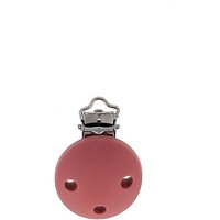 Attache tétine couleur rond rose foncé en silicone - Bohin - Mondial Tissus