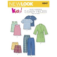 Patron New Look 6847 - ensemble de nuit pyjama peignoir - Newlook - Mondial Tissus