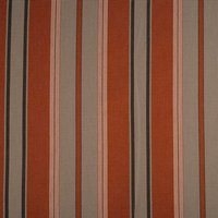 Tissu toile acrylique recyclé déperlant anti uv rayé terracotta - MT - Mondial Tissus