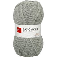 Pelote de fil à tricoter MT basic wool gris chiné - MT - Mondial Tissus