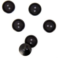 Boutons plats 2 trous noir 15 mm - MT - Mondial Tissus