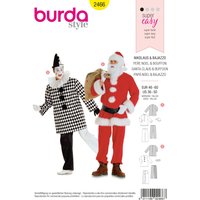 Patron Burda 2466 - déguisement homme père noel & Pierrot - Burda - Mondial Tissus