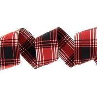 Elastique écossais rouge 40mm - Mondial Tissus