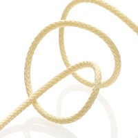 Cordon tressé 4mm - Jaune - MT - Mondial Tissus