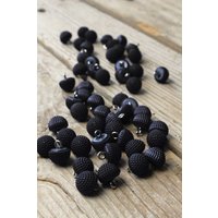 Lot de 5 boutons Hérisson noir 10 mm - Eglantine et Zoé - Mondial Tissus