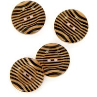 Boutons zébrés marron et noir 25 mm - MT - Mondial Tissus