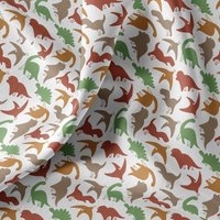 Maille jersey coton imprimée dino à gogo multico - DOMOTEX - Mondial Tissus