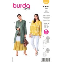 Patron BURDA 6041 - Manteau/veste avec bavolet et col montant 36-46 - Burda - Mondial Tissus
