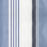 Tissu outdoor déperlant anti-uv bleu rayé blanc et marine 150 cm - Mondial Tissus