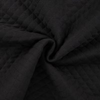 Tissu matelassé double gaze losange uni noir - Mondial Tissus