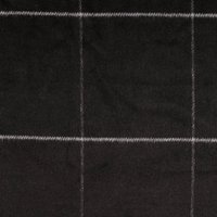 Tissu Lainage polyester laine grand carreaux gris noir - Mondial Tissus