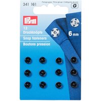 Boutons pression à coudre noirs 6 mm - Mondial Tissus