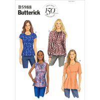 Patron Butterick 5988F5 Haut, facile, tailles 44 à 52 - Butterick - Mondial Tissus