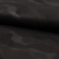 Tissu Bengaline imprimé camouflage bronze noir - Mondial Tissus