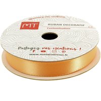 Bobine ruban satin jaune 6m X 9 mm - MT - Mondial Tissus