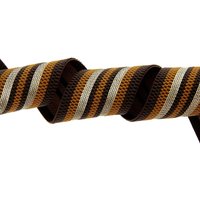 Élastique bayadère métallisé marron - 50mm - Mondial Tissus