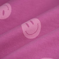 Tissu french terry smile rose - MT - Mondial Tissus